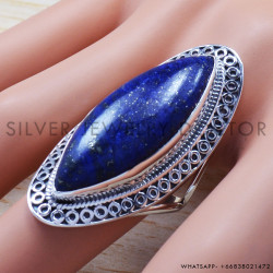 Lapis Lazuli 925 Sterling Silver Ring (SJWR-682)