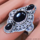 Black Onyx 925 Sterling Silver Ring (SJWR-694) Black Onyx 925 Sterling Silver Ring (SJWR-694)