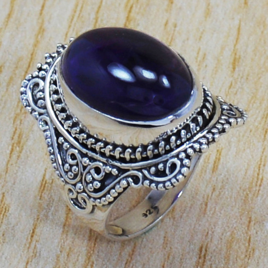 Amethyst Gemstone Amazing 925 Sterling Silver Jewelry Royal Ring SJWR-695