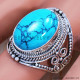 Turquoise 925 Sterling Silver Ring (SJWR-697) Turquoise 925 Sterling Silver Ring (SJWR-697)