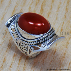 Carnelian 925 Sterling Silver Ring (SJWR-701) Carnelian 925 Sterling Silver Ring (SJWR-701)