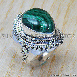 Malachite 925 Sterling Silver Ring (SJWR-704) Malachite 925 Sterling Silver Ring (SJWR-704)