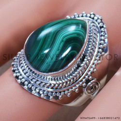 Malachite 925 Sterling Silver Ring (SJWR-704)