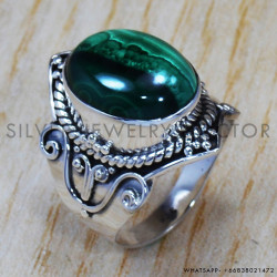 Malachite 925 Sterling Silver Ring (SJWR-710) Malachite 925 Sterling Silver Ring (SJWR-710)
