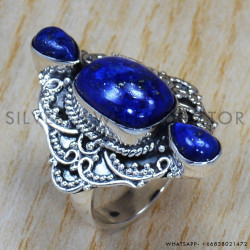 Lapis Lazuli 925 Sterling Silver Ring (SJWR-715) Lapis Lazuli 925 Sterling Silver Ring (SJWR-715)
