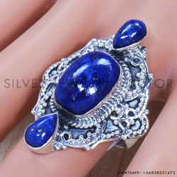 Lapis Lazuli 925 Sterling Silver Ring (SJWR-715)