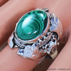 Malachite 925 Sterling Silver Ring (SJWR-716)
