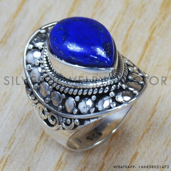 Lapis Lazuli 925 Sterling Silver Ring (SJWR-718) Lapis Lazuli 925 Sterling Silver Ring (SJWR-718)