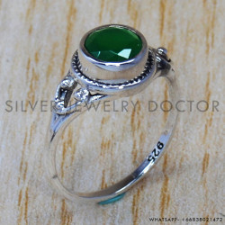 Green Onyx 925 Sterling Silver Ring (SJWR-727) Green Onyx 925 Sterling Silver Ring (SJWR-727)