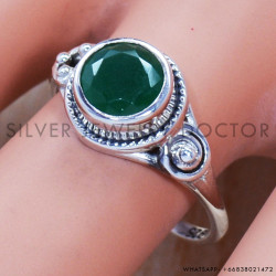 Green Onyx 925 Sterling Silver Ring (SJWR-727)