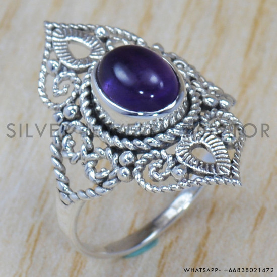 Amethyst 925 Sterling Silver Ring (SJWR-728) Amethyst 925 Sterling Silver Ring (SJWR-728)