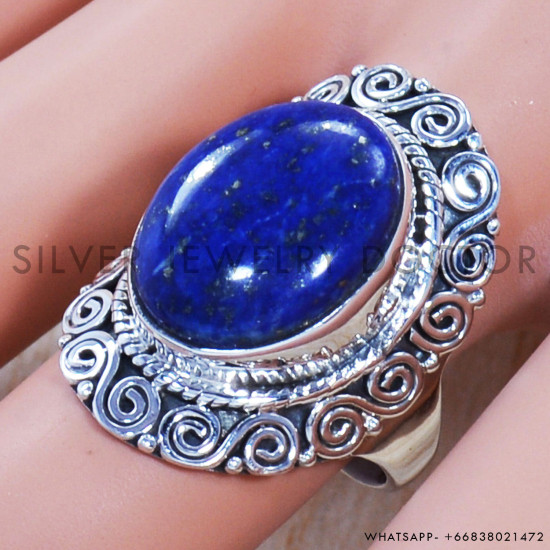 Lapis Lazuli 925 Sterling Silver Ring (SJWR-731)