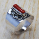 Beautiful 925 Sterling Silver Jewelry Coral Gemstone Designer Ring SJWR-732