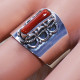Beautiful 925 Sterling Silver Jewelry Coral Gemstone Designer Ring SJWR-732