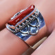 Coral Gemstone Wholesale Price Jewelry 925 Sterling Silver Nice Ring SJWR-734