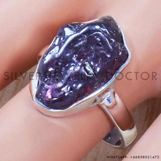 Garnet 925 Sterling Silver Ring (SJWR-738) Garnet 925 Sterling Silver Ring (SJWR-738)