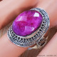 Ruby 925 Sterling Silver Ring (SJWR-743)