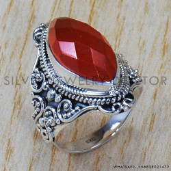 Carnelian 925 Sterling Silver Ring (SJWR-744) Carnelian 925 Sterling Silver Ring (SJWR-744)