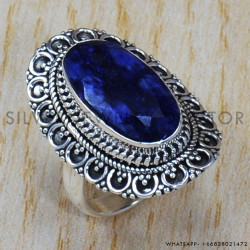 Sapphire 925 Sterling Silver Ring (SJWR-755) Sapphire 925 Sterling Silver Ring (SJWR-755)