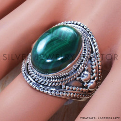 Malachite 925 Sterling Silver Ring (SJWR-775)