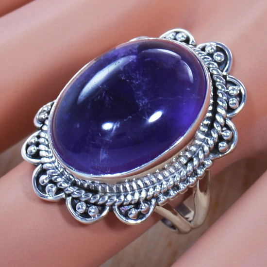 Amethyst Gemstone 925 Sterling Silver Latest Fashion Jewelry Rings SJWR-785