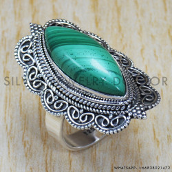 Malachite 925 Sterling Silver Ring (SJWR-795) Malachite 925 Sterling Silver Ring (SJWR-795)