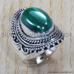 Malachite 925 Sterling Silver Ring (SJWR-798) Malachite 925 Sterling Silver Ring (SJWR-798)
