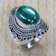 Ancient Look Malachite Gemstone Jewelry 925 Sterling Silver Ring SJWR-798