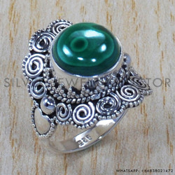 Malachite 925 Sterling Silver Ring (SJWR-799) Malachite 925 Sterling Silver Ring (SJWR-799)