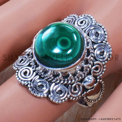 Malachite 925 Sterling Silver Ring (SJWR-799)
