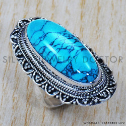 Turquoise 925 Sterling Silver Ring (SJWR-805)