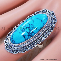 Turquoise 925 Sterling Silver Ring (SJWR-805)