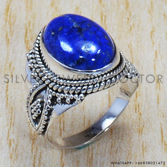 Pure 925 Sterling Silver Jewelry Lapis Lazuli Gemstone Wedding Rings SJWR-806 Pure 925 Sterling Silver Jewelry Lapis Lazuli Gemstone Wedding Rings SJWR-806