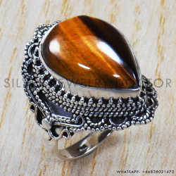 Tiger Eye 925 Sterling Silver Ring (SJWR-807)