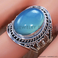 Chalcedony 925 Sterling Silver Ring (SJWR-808)