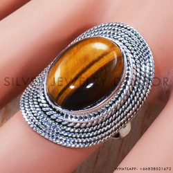 Tiger Eye 925 Sterling Silver Ring (SJWR-809)