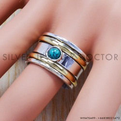 Turquoise 925 Sterling Silver Ring (SJWR-81)