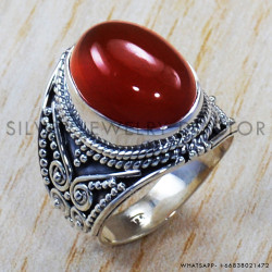 Carnelian 925 Sterling Silver Ring (SJWR-810) Carnelian 925 Sterling Silver Ring (SJWR-810)