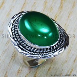 Green Onyx 925 Sterling Silver Ring (SJWR-813) Green Onyx 925 Sterling Silver Ring (SJWR-813)
