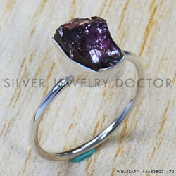 Garnet 925 Sterling Silver Ring (SJWR-816)