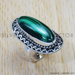 Vintage Look 925 Sterling Silver Jewelry Malachite Gemstone Unique Ring SJWR-824 Vintage Look 925 Sterling Silver Jewelry Malachite Gemstone Unique Ring SJWR-824