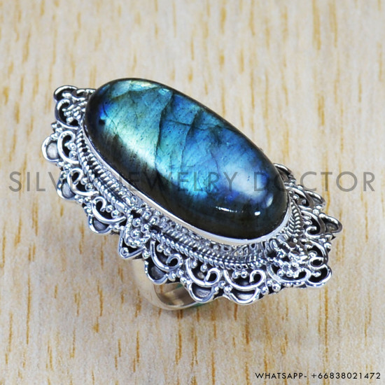 Labradorite 925 Sterling Silver Ring (SJWR-826)