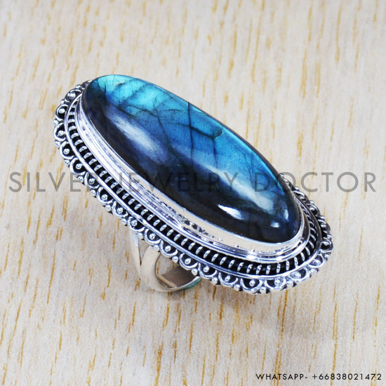 Labradorite 925 Sterling Silver Ring (SJWR-830) Labradorite 925 Sterling Silver Ring (SJWR-830)