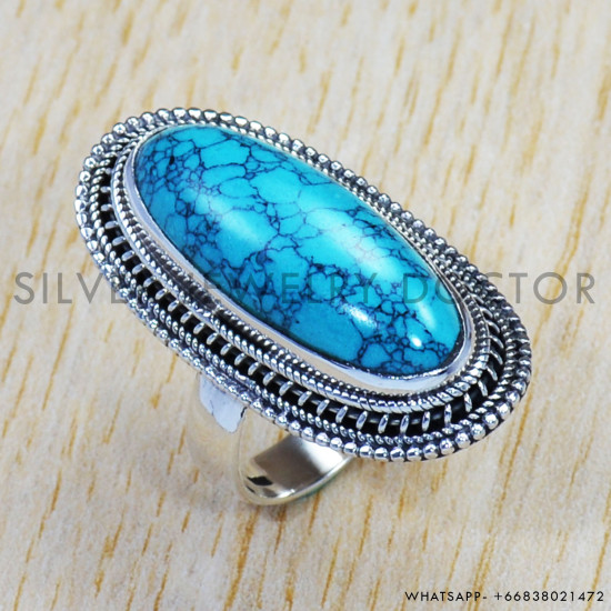 Turquoise 925 Sterling Silver Ring (SJWR-832) Turquoise 925 Sterling Silver Ring (SJWR-832)