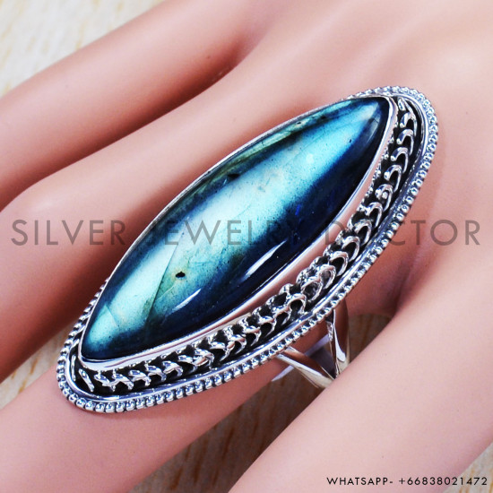 Labradorite 925 Sterling Silver Ring (SJWR-836)