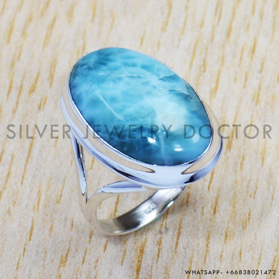 Larimar 925 Sterling Silver Ring (SJWR-864) Larimar 925 Sterling Silver Ring (SJWR-864)