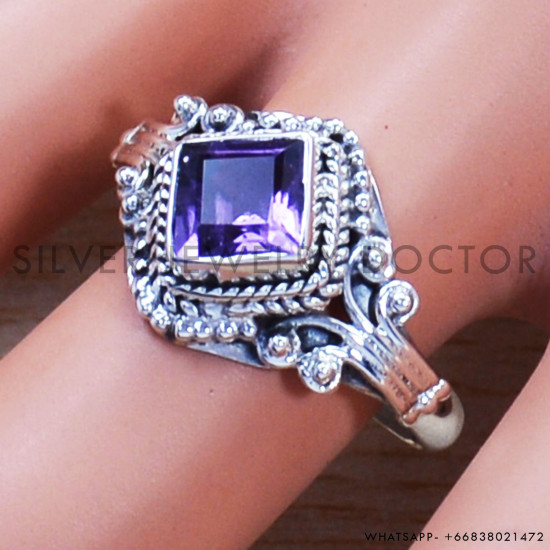 Amethyst 925 Sterling Silver Ring (SJWR-884) Amethyst 925 Sterling Silver Ring (SJWR-884)