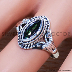 Mystic Topaz 925 Sterling Silver Ring (SJWR-885)