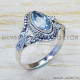 Blue Topaz 925 Sterling Silver Ring (SJWR-887)