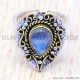 Rainbow Moonstone 925 Sterling Silver Ring (SJWR-89) Rainbow Moonstone 925 Sterling Silver Ring (SJWR-89)